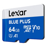 Lexar BLUE PLUS 64GB MicroSDXC Memory Card LMSBLPL064G-BNANG