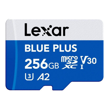 Lexar BLUE PLUS 256GB MicroSDXC Memory Card LMSBLPL256G-BNANG