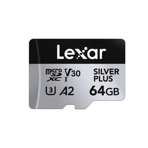 Lexar Professional SILVER PLUS 64GB MicroSDXC Memory Card LMSSIPL064G-BNANG