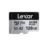 Lexar Professional SILVER PLUS 128GB MicroSDXC Memory Card LMSSIPL128G-BNANG