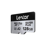 Lexar Professional SILVER PLUS 128GB MicroSDXC Memory Card LMSSIPL128G-BNANG