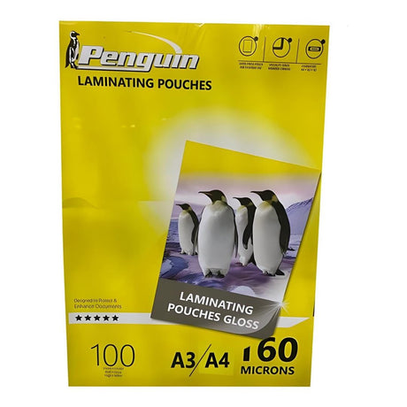 Penguin 160 Microns Laminating Pouches 100-sheets LP160A3G