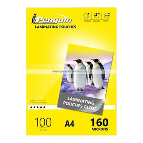 Penguin A4 160 Microns Gloss Laminating Pouches - 100-pack LP160A4G