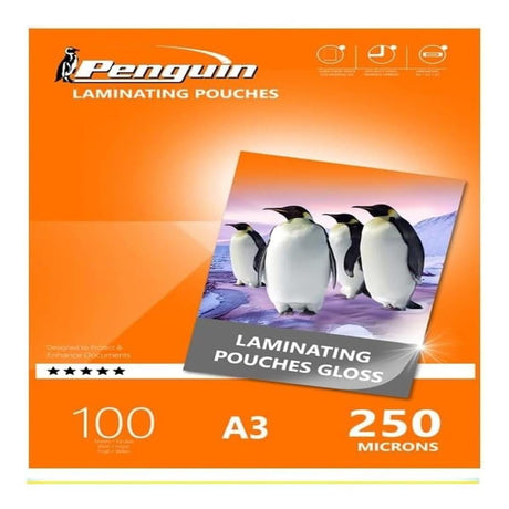 Penguin 250 Microns Gloss Laminating Pouches 100-sheets LP250A3G