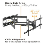 LinkQnet 43 to 90-inch Heavy-Duty Full-Motion TV Wall Mount LPA49-486XLD