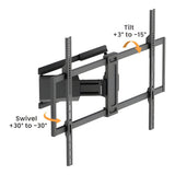 LUMI 50 to 100-inch Ultra-Slim Heavy-Duty Full-Motion TV Mount LPA88-684
