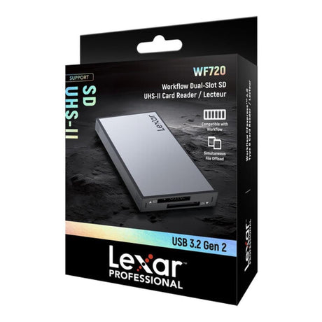 Lexar WF720 Professional Workflow Dual-Slot SD Card Reader LPWF720N-4ANGL