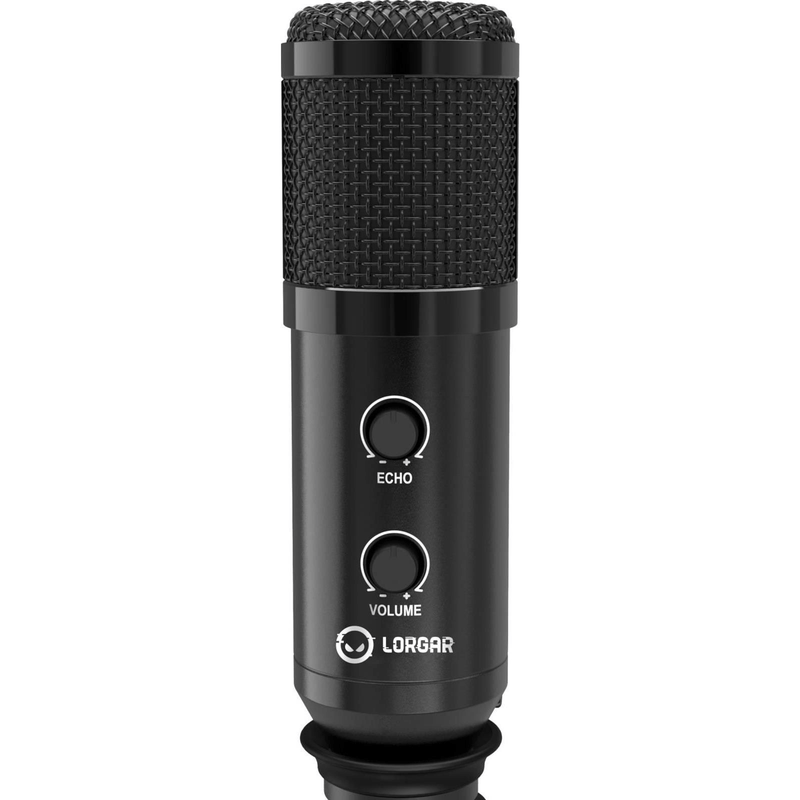 Lorgar Soner 313 USB Condenser Gaming Microphone with Tripod Stand Black LRG-CMT313