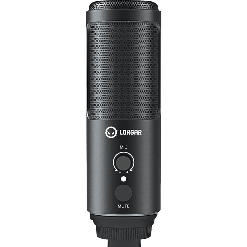 Lorgar Voicer 521 USB Condenser Gaming Microphone with Tripod Stand Black LRG-CMT521