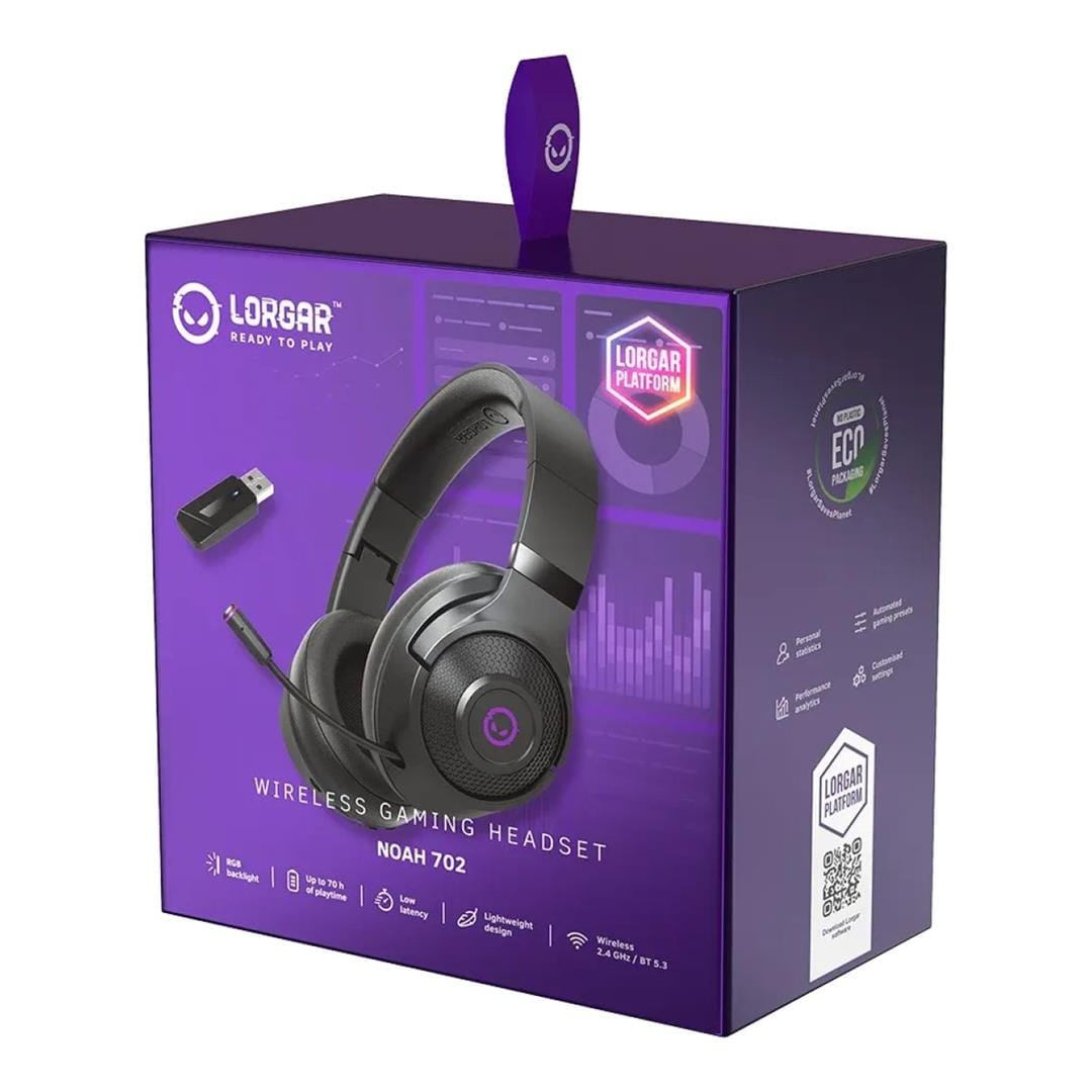 Lorgar Noah 702 Wireless Gaming Headset Black LRG-GHS702
