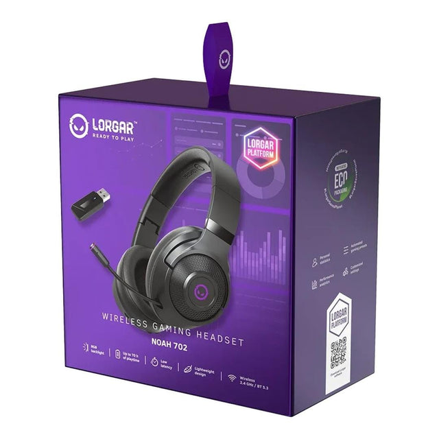 Lorgar Noah 702 Wireless Gaming Headset Black LRG-GHS702