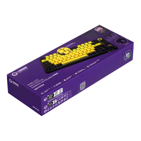 Lorgar KBP7075W Wireless 75 Mechanical Gaming Keyboard Pro Black and Yellow LRG-KBP7075W-YL-US