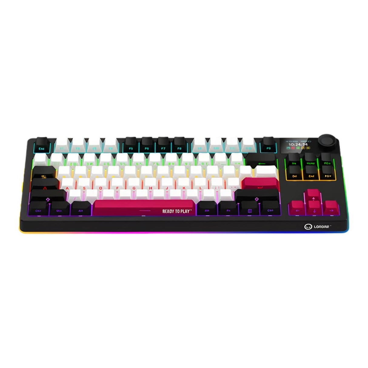 Lorgar KBP70TKLW Wireless TKL Mechanical Gaming Keyboard Pro Black and Red LRG-KBP70TKLW-BK-US