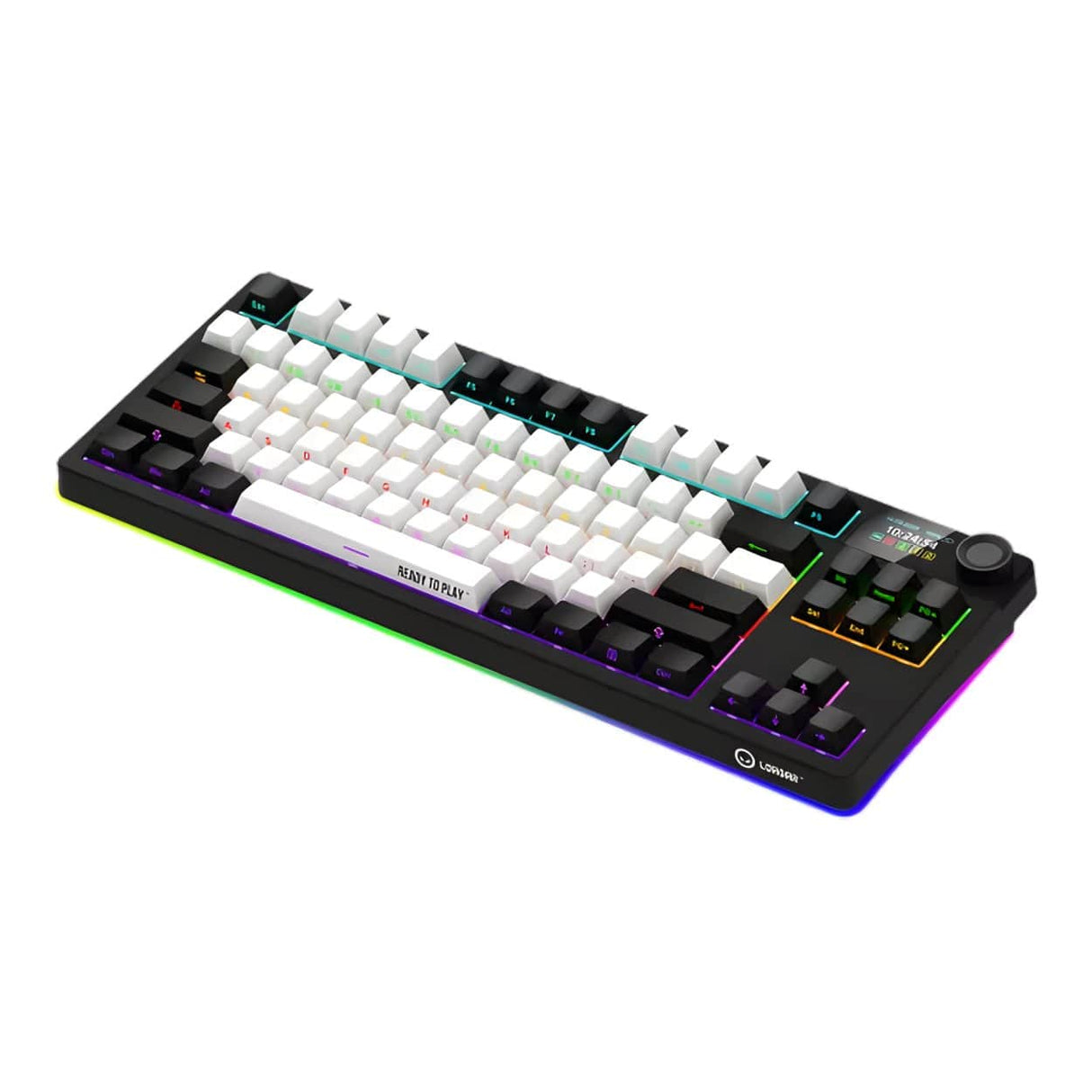 Lorgar KBP70TKLW Wireless TKL Mechanical Gaming Keyboard Pro Black and Red LRG-KBP70TKLW-BK-US