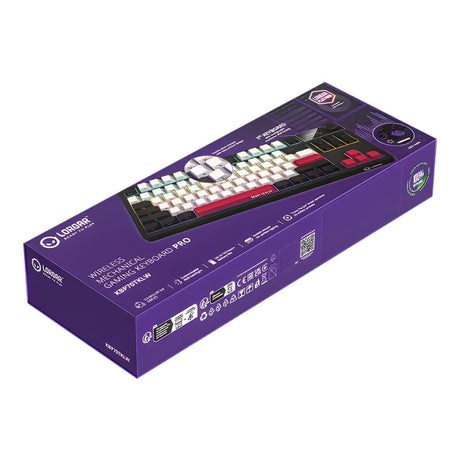 Lorgar KBP70TKLW Wireless TKL Mechanical Gaming Keyboard Pro Black and Red LRG-KBP70TKLW-BK-US