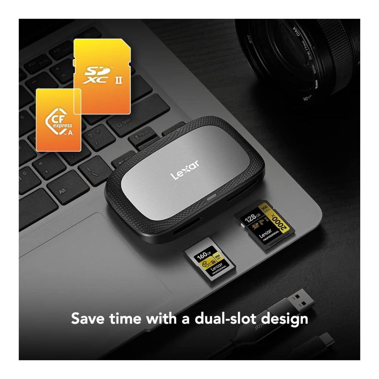 Lexar RW530 Professional CFexpress Card Reader Black LRW530U-RNBNG