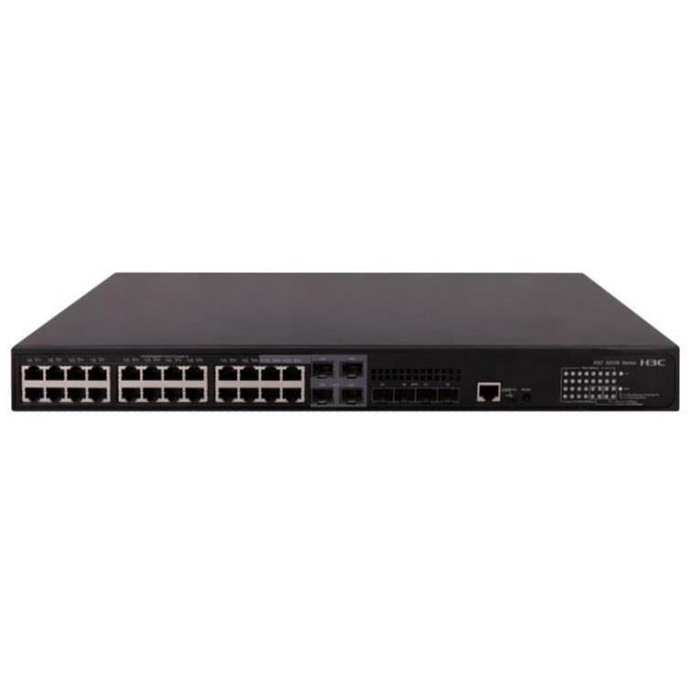 H3C S5130S-EI Series 28-Port PoE Layer 2 Gigabit Managed Stackable Switch with 4 x SFP+ Ports