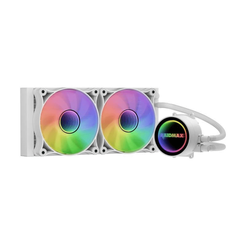Raidmax Infinita 240mm ARGB Liquid CPU Cooler - White LS240WT ARGB