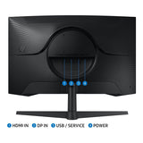 Samsung Odyssey G55C 27-inch 2560 x 1440p QHD 16:9 165Hz 1ms LED VA Curved Gaming Monitor LS27CG552EUXEN