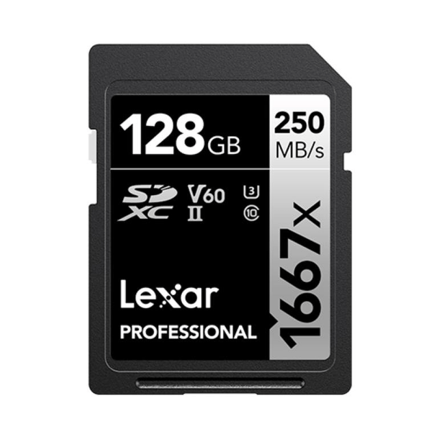 Lexar Pro 1667x SILVER Series 128GB SDXC UHS-II Memory Card LSD128CB1667