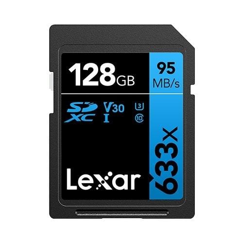 Lexar BLUE Series PRO 633x 128GB SDXC Memory Card LSD128CB633