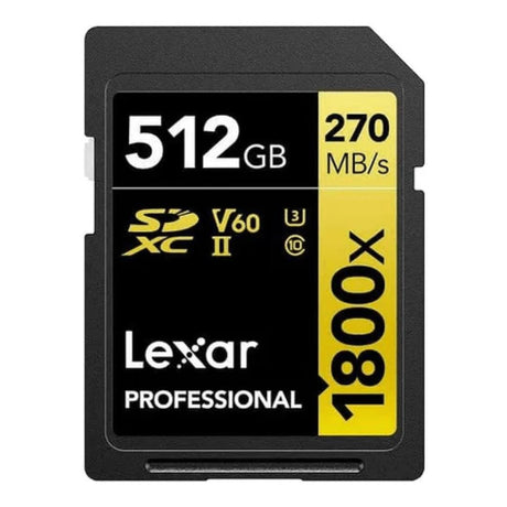 Lexar 1800x SD Professional 512GB SDXC Memory Card LSD1800512G-BNNNG