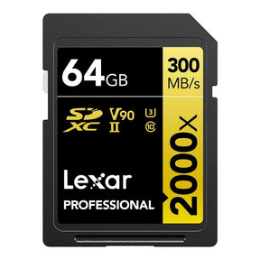 Lexar 2000x SD Professional 64GB SDXC Memory Card LSD2000064G-BNNNG