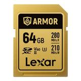 Lexar ARMOR GOLD 64GB SDXC Memory Card LSDAMGL064G-RNNNG