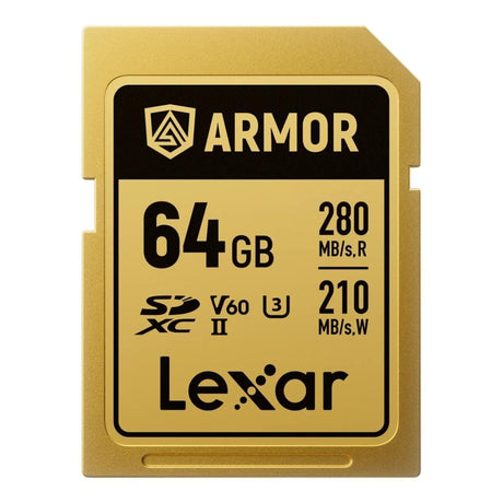Lexar ARMOR GOLD 64GB SDXC Memory Card LSDAMGL064G-RNNNG