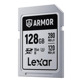 Lexar ARMOR SILVER PRO 128GB SDXC Memory Card LSDAMSP128G-RNNNG