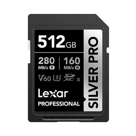 Lexar Professional SILVER PRO 512GB SDXC Memory Card LSDSIPR512G-BNNNG
