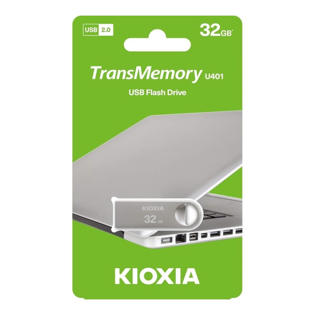 Kioxia TransMemory U401 32GB USB Flash Drive Silver LU401S032GG4