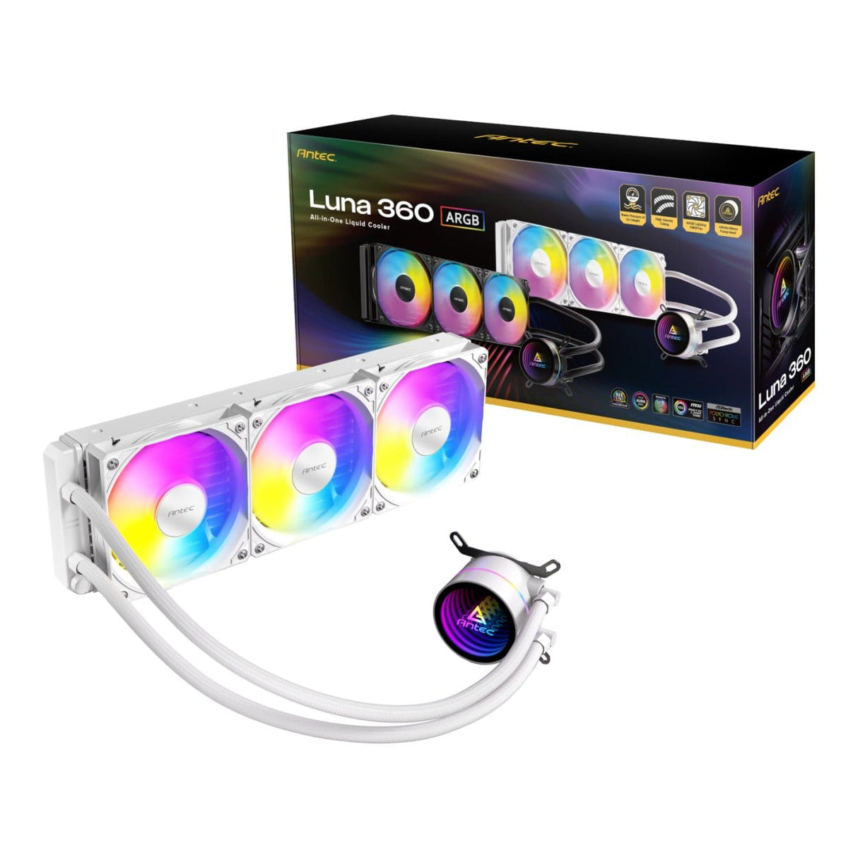 Antec Luna 360 AIO ARGB Liquid CPU Cooler White