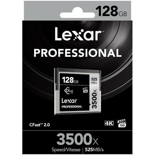 Lexar 128GB Professional 3500x CFast 2.0 Memory Card LXCFAST3500P128