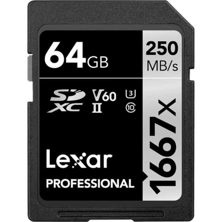 Lexar SD Professional 64GB 1667x SDXC Memory Card LXSD1667P64