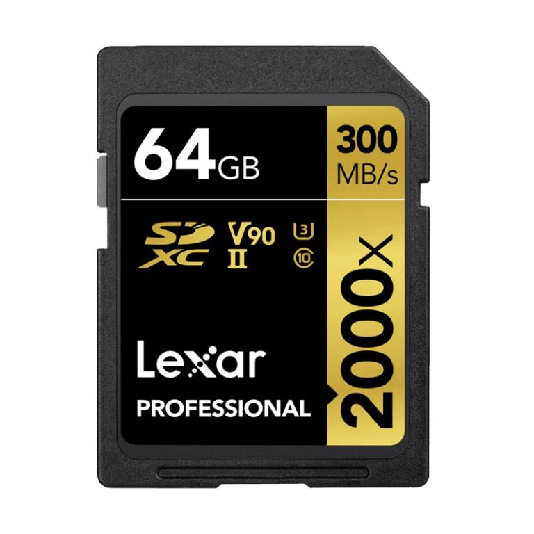 Lexar SD Professional 64GB 2000x SDXC Memory Card LXSD2000P64