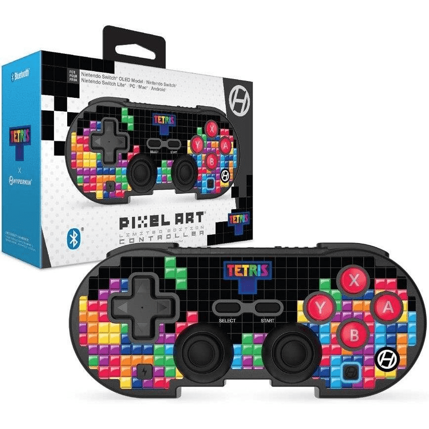 Hyperkin Official Tetris Pixel Art Bluetooth Switch Controller - Tetrimino Stack M01328-TETS