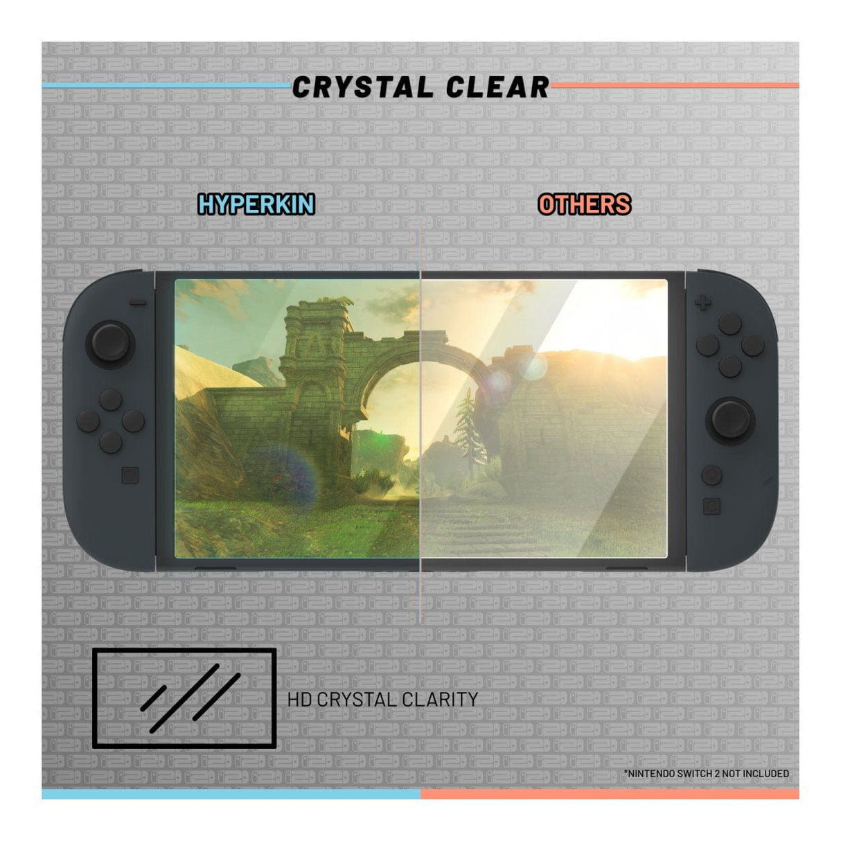 Hyperkin Tempered Glass Screen Protector for Nintendo Switch 2 - 2-pack M07712