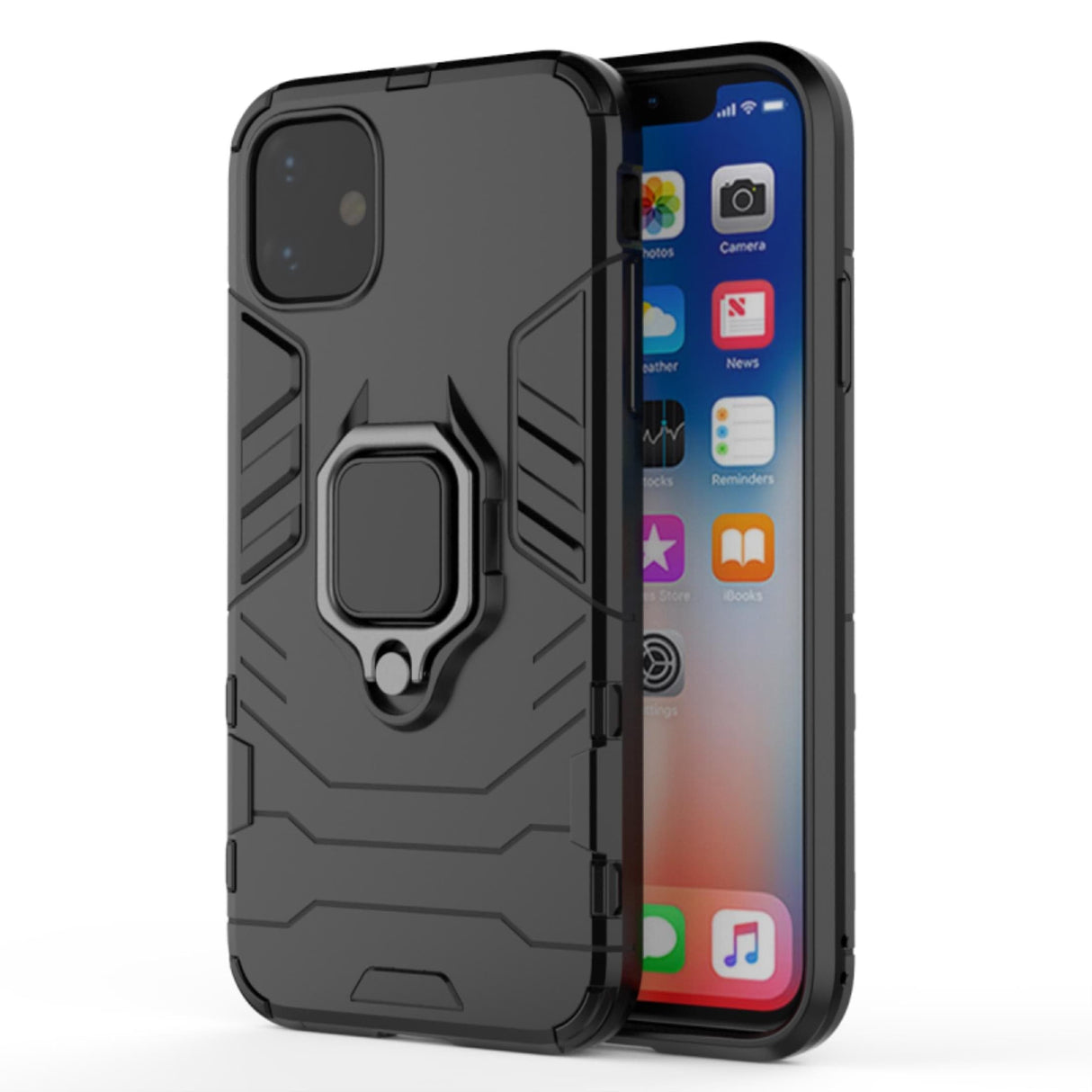 Tuff-Luv Rugged Case and Stand for the Apple iPhone 11 Black M1500