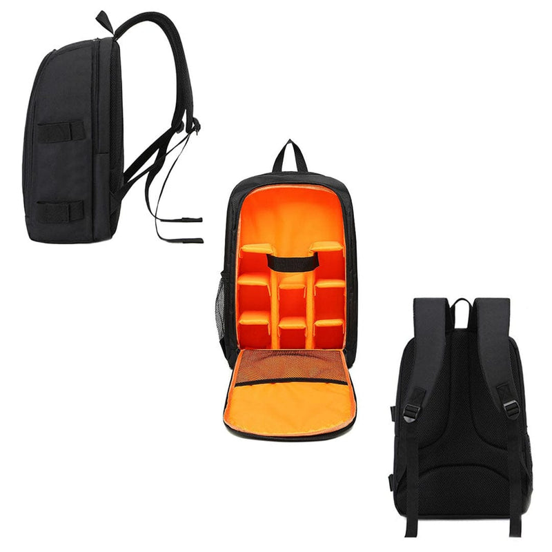 Tuff-Luv DSLR / Lens / 15-inch Laptop Day Bag Kit Backpack Black and Orange M1722B