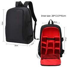 Tuff-Luv DSLR / Lens / 15-inch Laptop Day Bag Kit Backpack Black and Orange M1722B