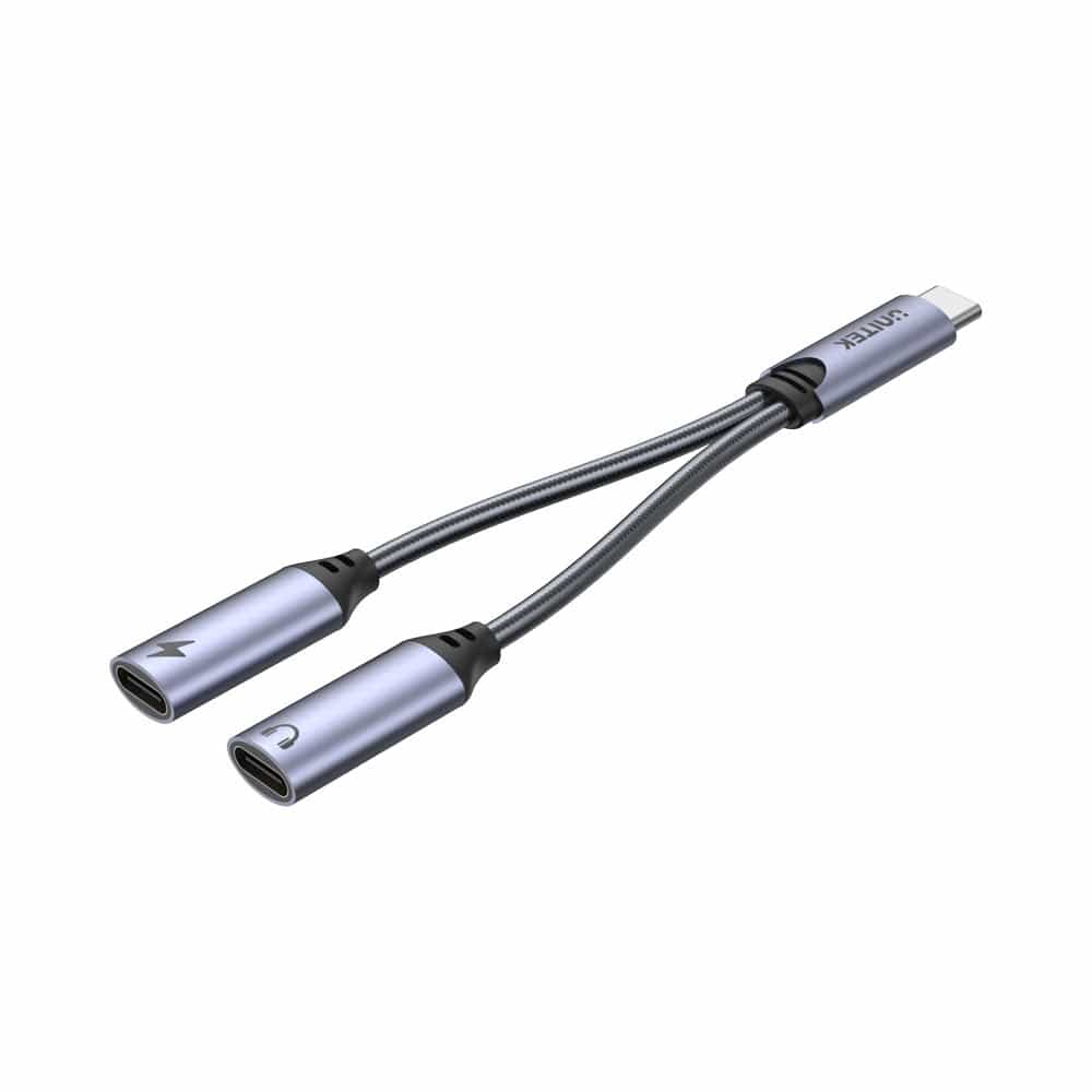 Unitek Type-C 2-in-1 Headphone and 18W Charge Adapter M206A