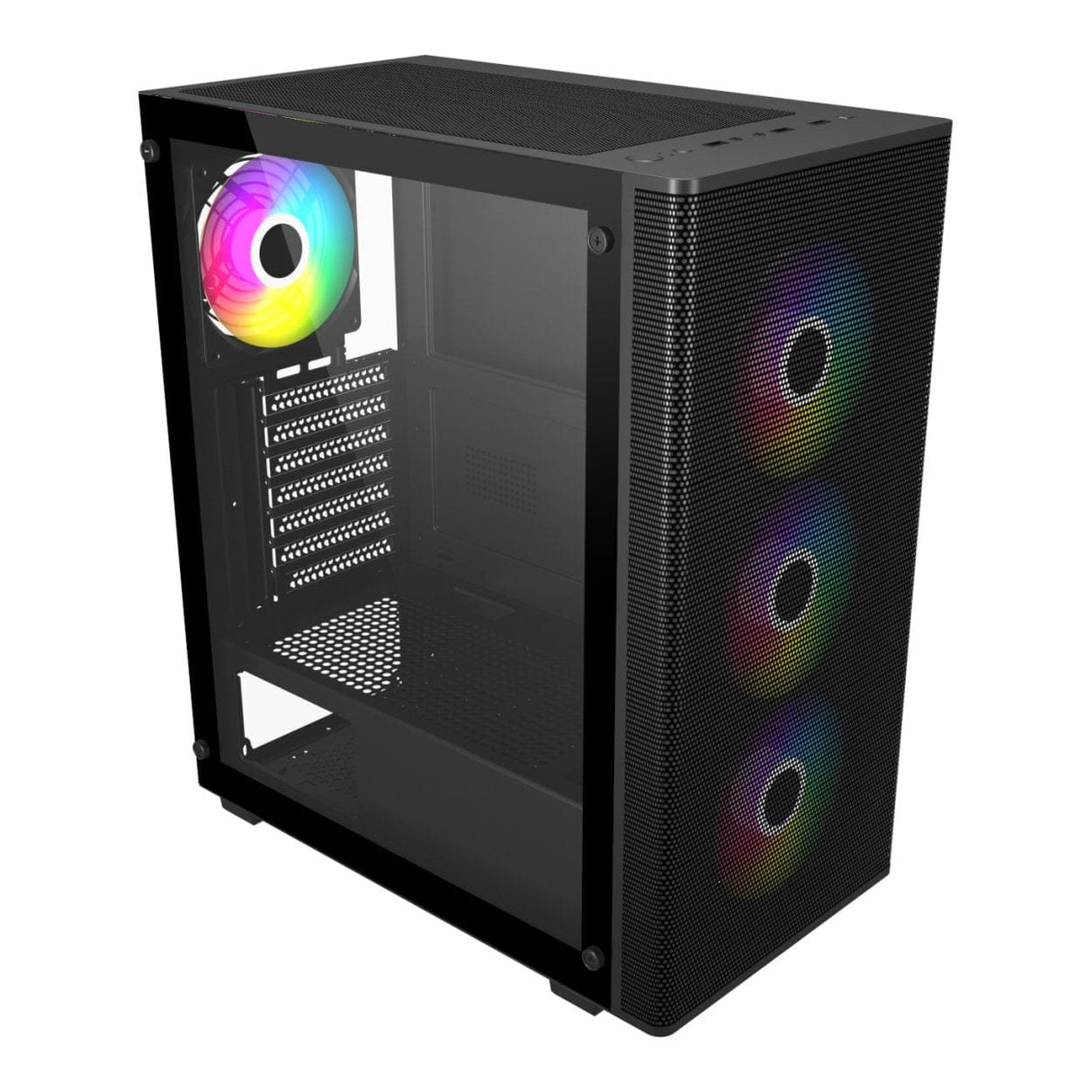 FSP M220-BA Mid-Tower ATX Gaming PC Case Black