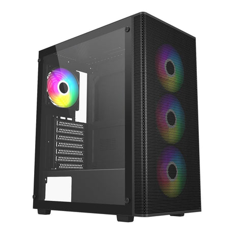 FSP M220-BA Mid-Tower ATX Gaming PC Case Black