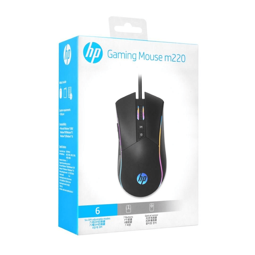 HP M220 USB Gaming Mouse with RGB Lighting