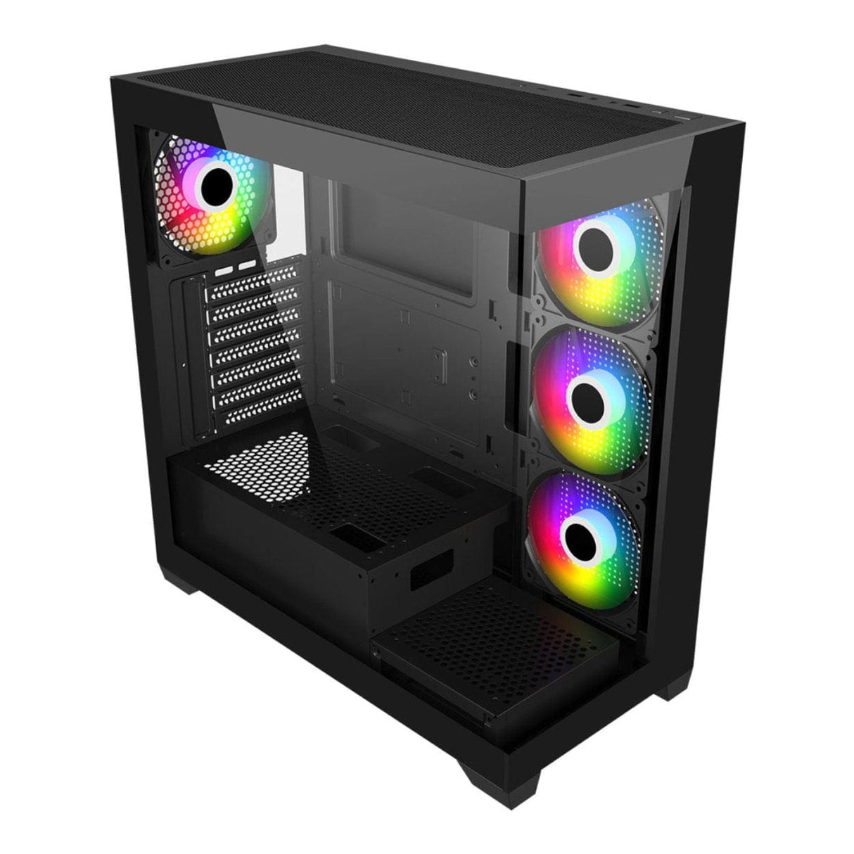FSP M340-BA ARGB ATX Mid-Tower Gaming PC Case Black