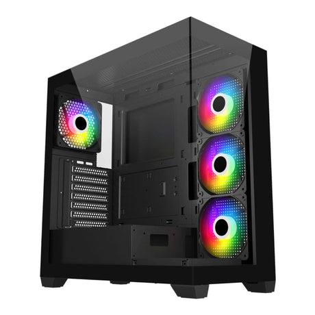 FSP M340-BA ARGB ATX Mid-Tower Gaming PC Case Black