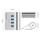 Orico Aluminum Alloy 4-Port USB Hub Silver M3U4-05-SV-BP