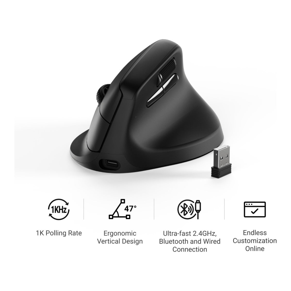Keychron M5-A29 1K Wireless Mouse Black
