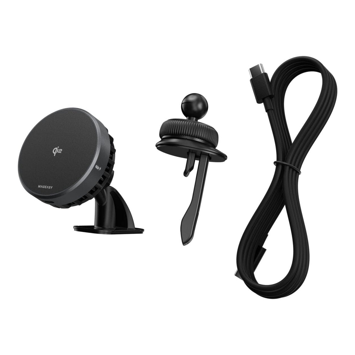 MagEasy MagMount 15W Qi2 Smart Cooling Car Charger Grey MAAIWA283SG24